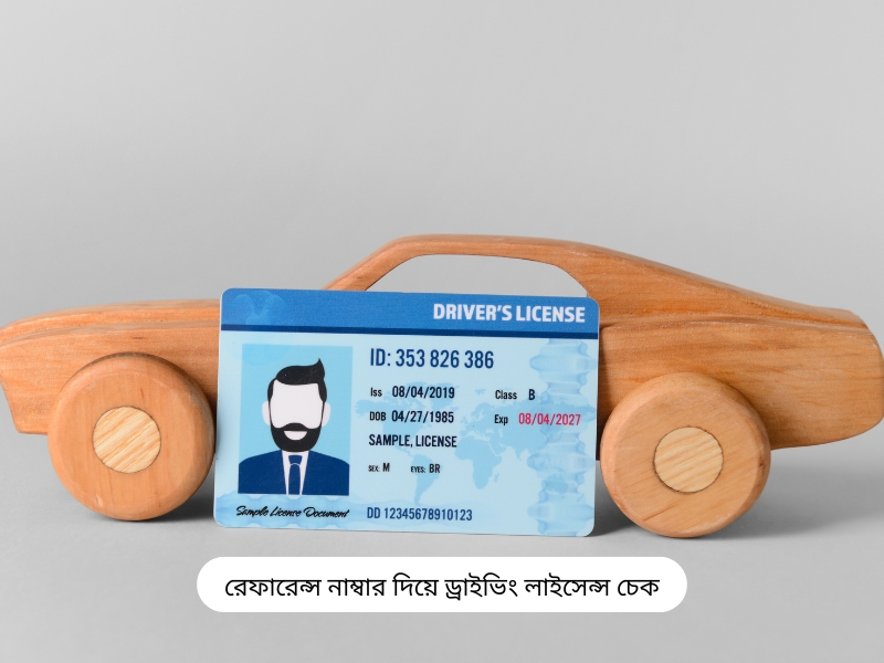 Check driving license by reference number