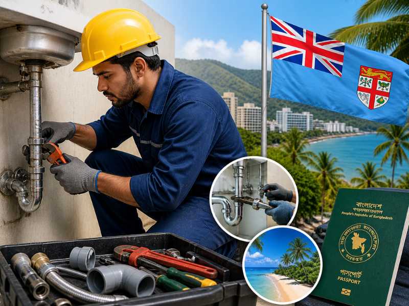fiji plumber work permit job